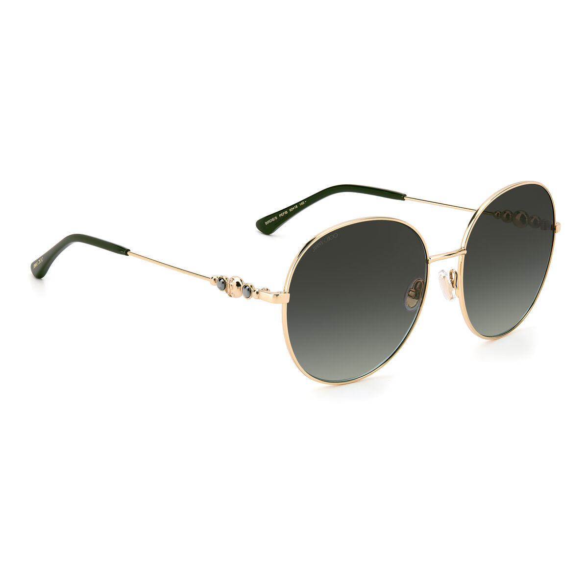 Jimmy Choo Birdie - S PEF/IB Dames Zonnebril Goud Groen Ø 60 mm - Sieraden, Vrouwen - Jimmy Choo