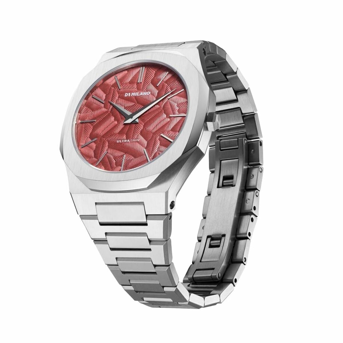 Horloge Heren D1 Milano ULTRA THIN BARN RED Zwart Zilverkleurig (Ø 40 mm)