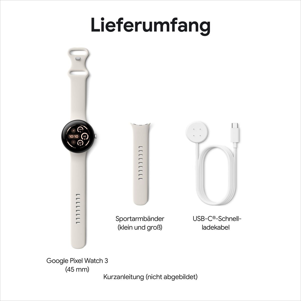 Smartwatch Google GA05283 - DE Wit 1,4" 45 mm - Elektronica - Google