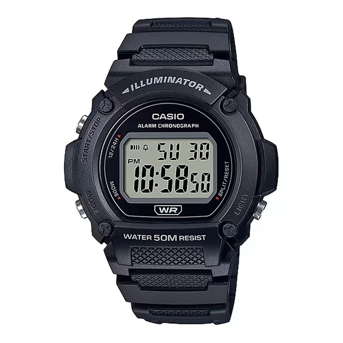 Horloge Heren Casio W-219H-1AVCF Zwart