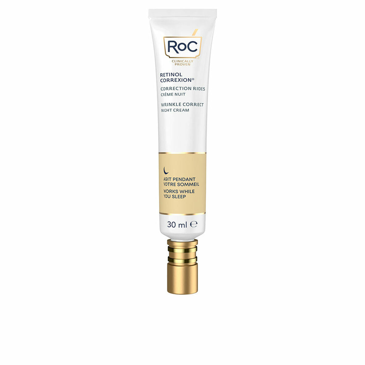 Anti - Veroudering Nachtcrème Roc Wrinkle Correct 30 ml - Schoonheid, Huidverzorging - Roc