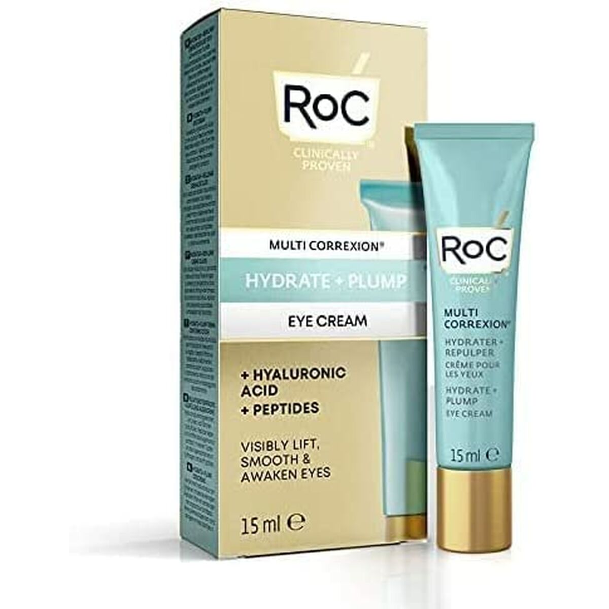 Oogcontourcrème Roc Hydrate Plump 15 ml Hyaluronzuur - Schoonheid, Huidverzorging - Roc