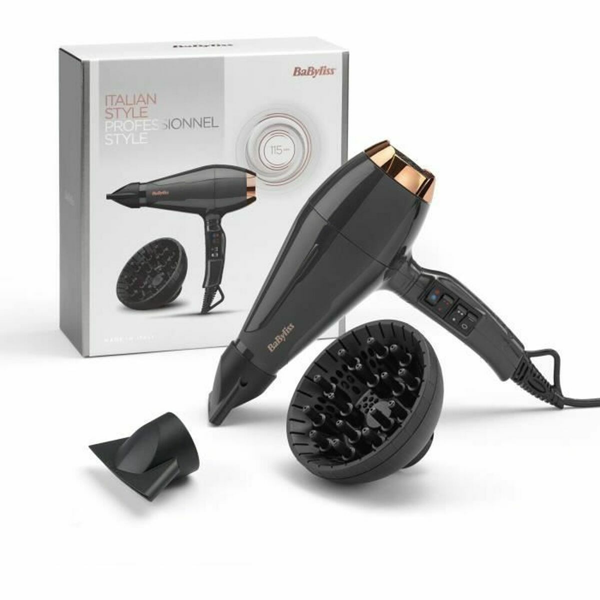 Föhn Babyliss 6719DE Zwart Grijs 2200 W - Schoonheid, Haarverzorging - Babyliss
