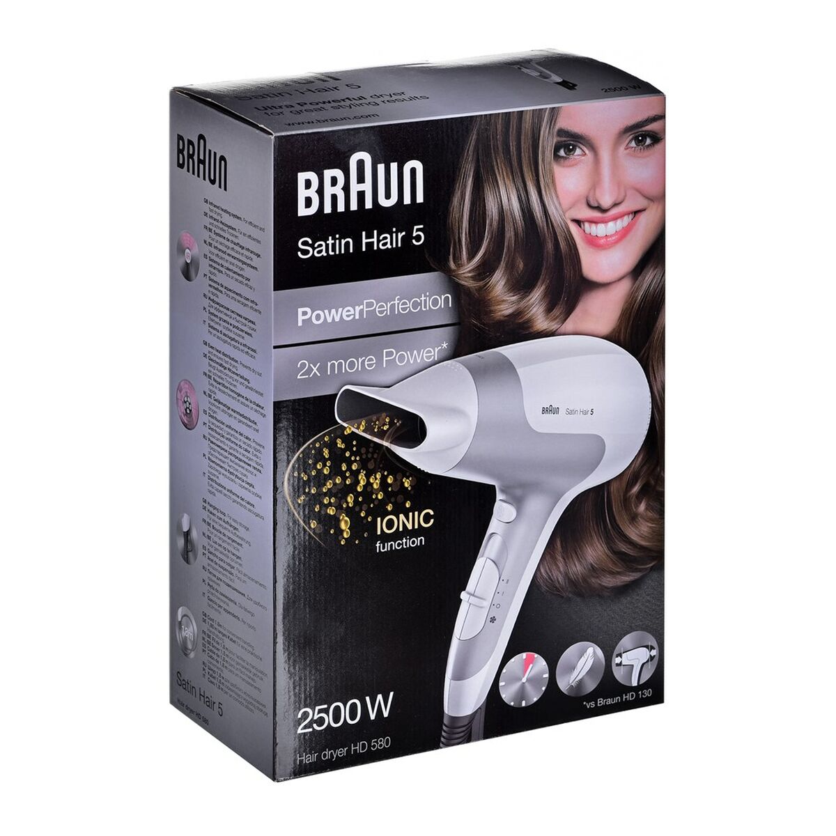Föhn Braun Satin Hair 5 Power Perfection HD580 Wit 2500 W - Schoonheid, Haarverzorging - Braun