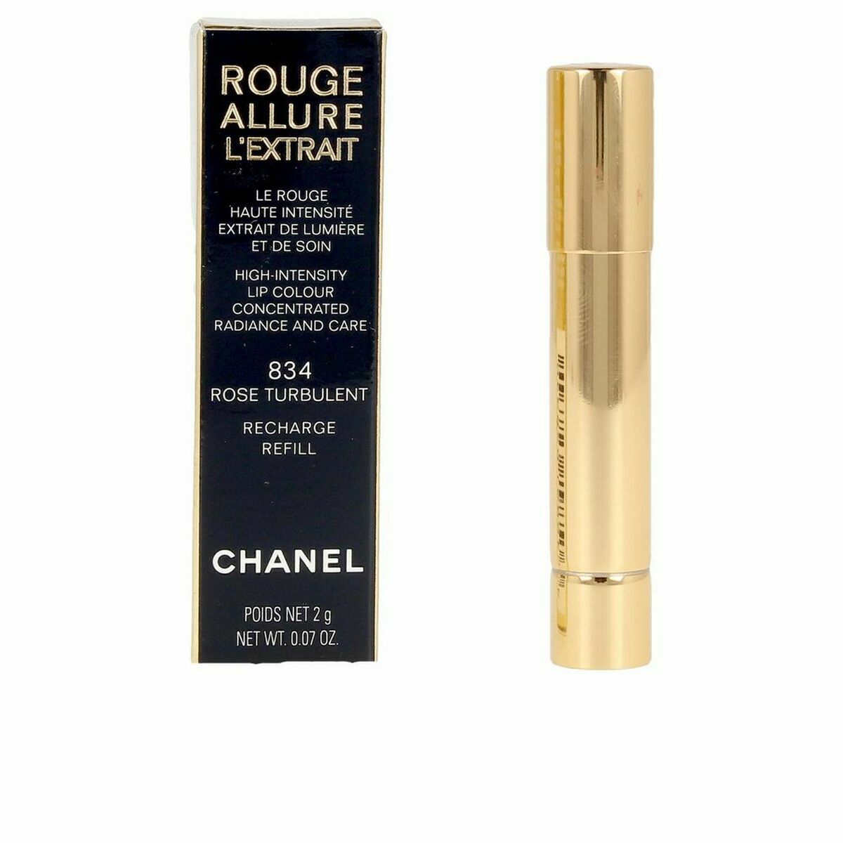 Lippenstift Chanel Rouge Allure L'extrait - Ricarica Rose Turbulent 834 - Schoonheid, Make - up - Chanel