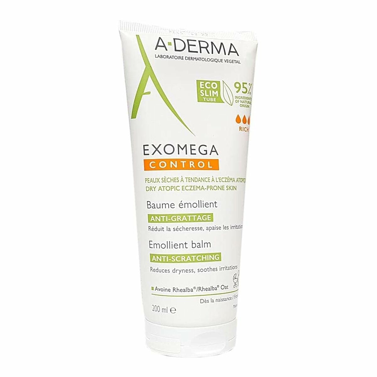 Verzachtende Balsem voor Jeukende en Geïrriteerde Huid A - Derma Exomega Control 200 ml - Schoonheid, Huidverzorging - A - Derma