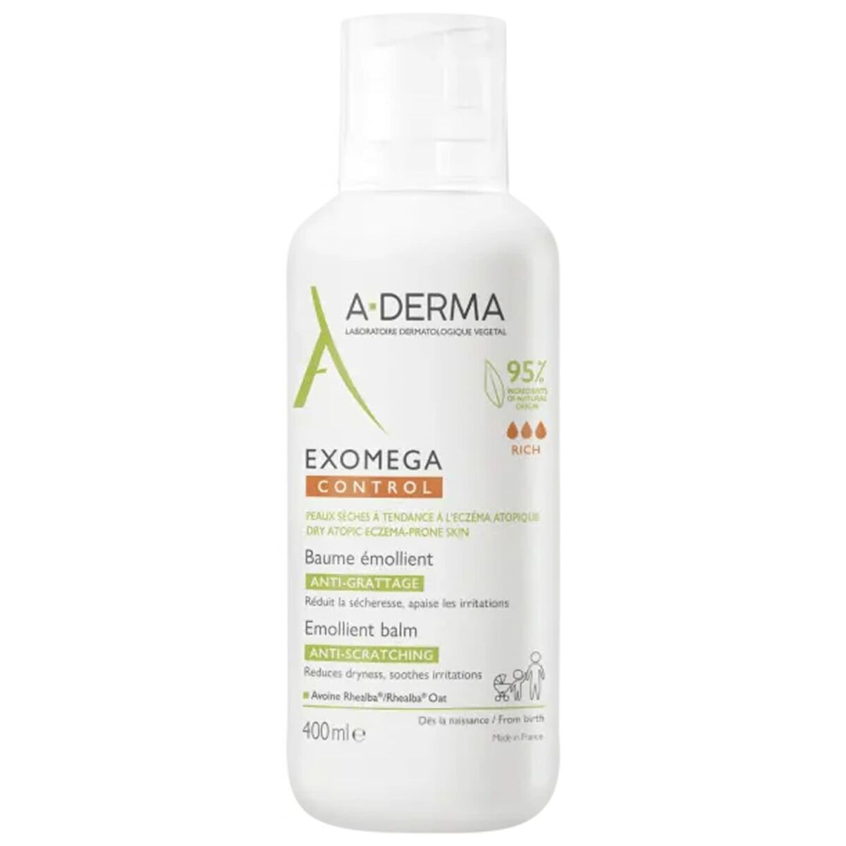 Ontspannende Lichaamsemulsie A - Derma Exomega Control 400 ml Balsem - Schoonheid, Huidverzorging - A - Derma