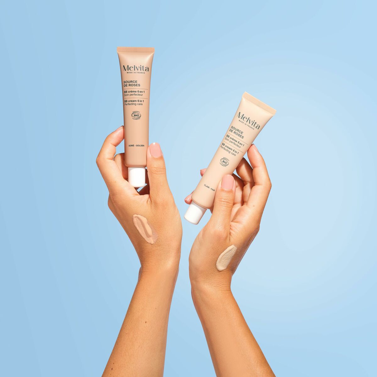 Hydraterende Crème met Kleur Melvita SOURCE DE ROSES Gouden 40 ml - Schoonheid, Make - up - Melvita