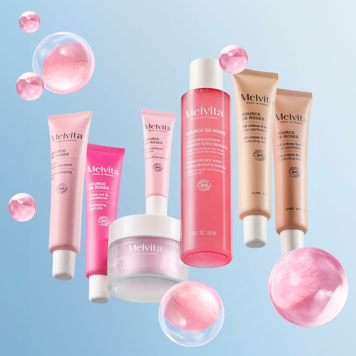 Hydraterende Crème met Kleur Melvita SOURCE DE ROSES Gouden 40 ml - Schoonheid, Make - up - Melvita