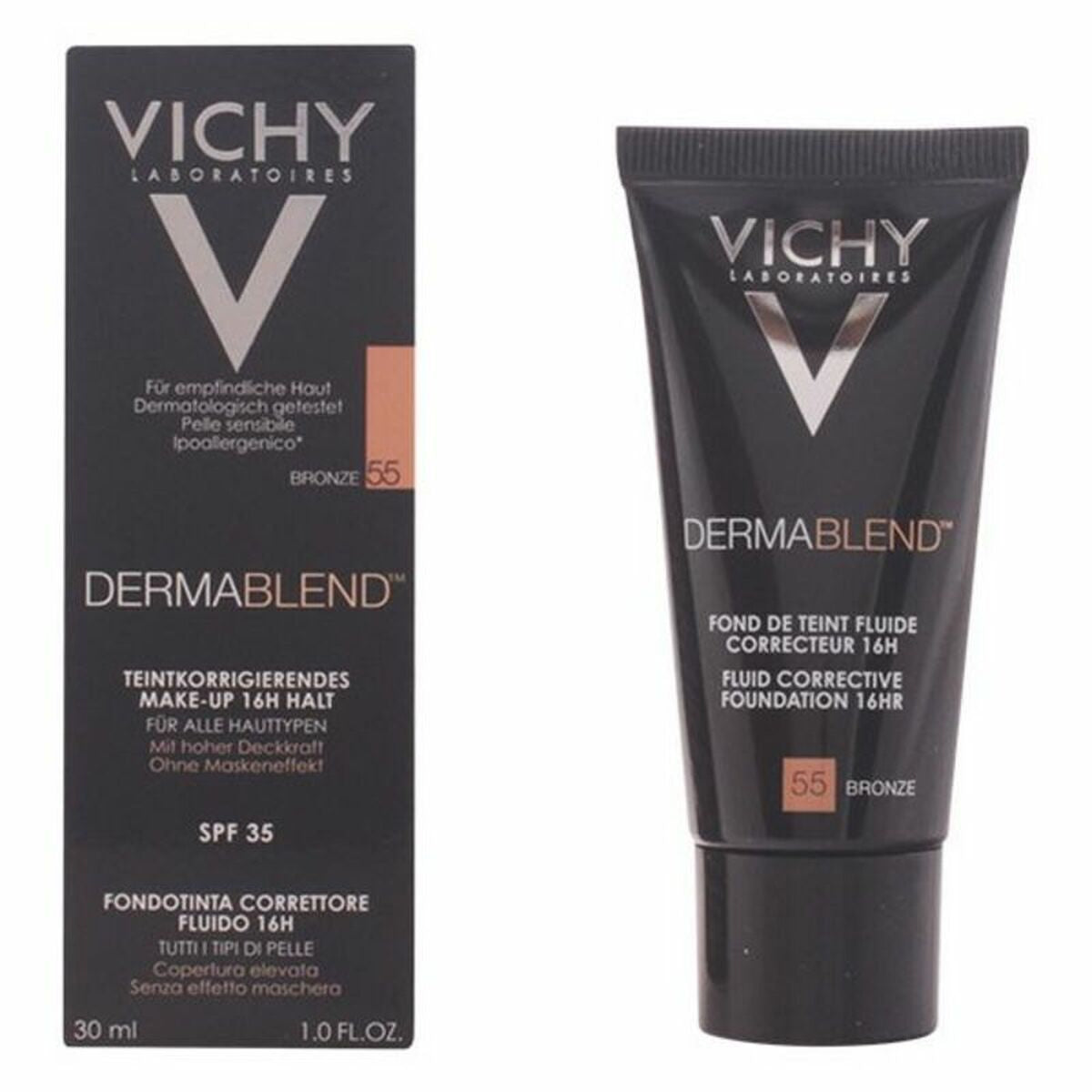 Vloeibare Foundation Make - up Dermablend Vichy Spf 35 30 ml - Schoonheid, Make - up - Vichy