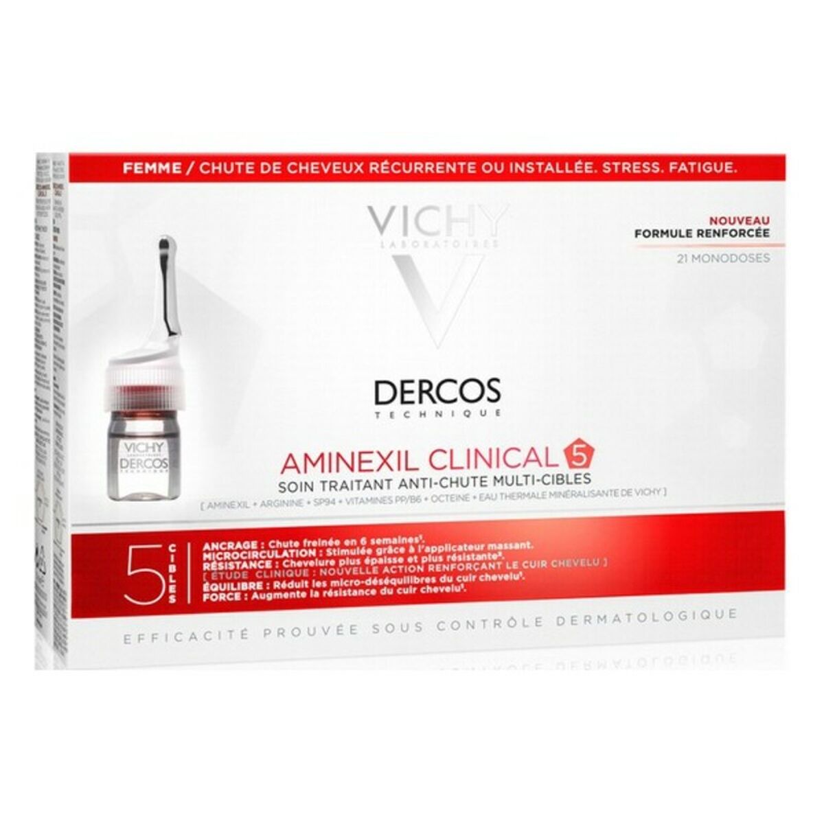 Anti-Haarverlies Kuur Dercos Vichy 12585750 6 ml (21 x 6 ml)