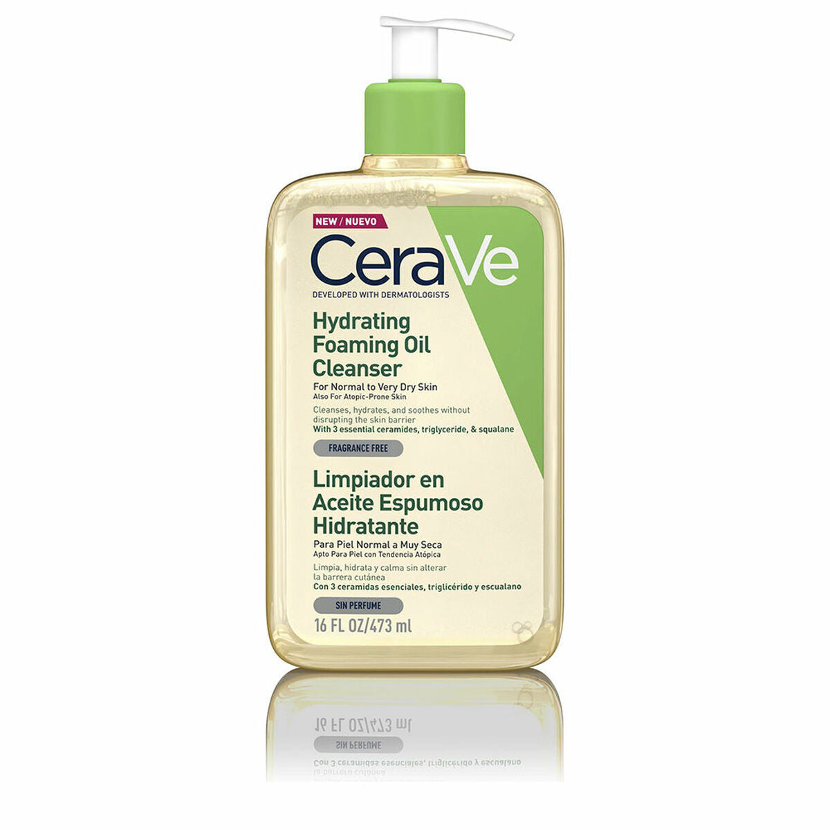 Vochtinbrengende Olie CeraVe Hydrating Foaming Oil Cleanser 473 ml Schuim Schoonmaakster - Schoonheid, Huidverzorging - CeraVe