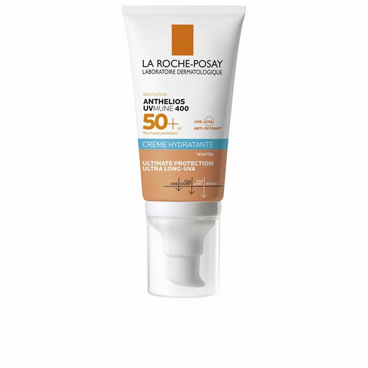 Zonnebrandcrème met Kleur La Roche Posay Anthelios Uvmune 50 ml Wit Spf 50 Crème Hydraterende Crème met Kleur