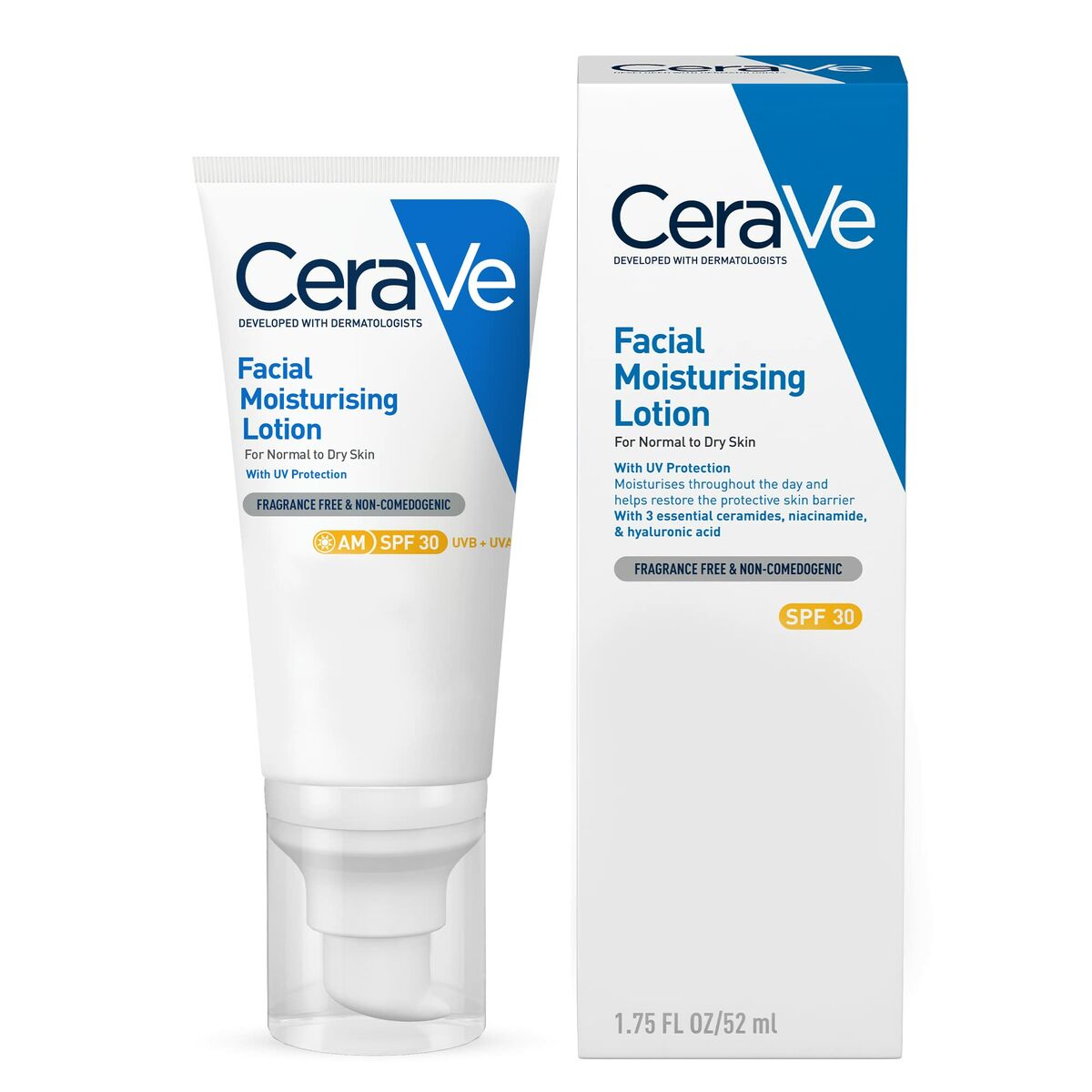 Vochtinbrengende Gezichtslotion CeraVe Loción Hidratante Spf 30 52 ml