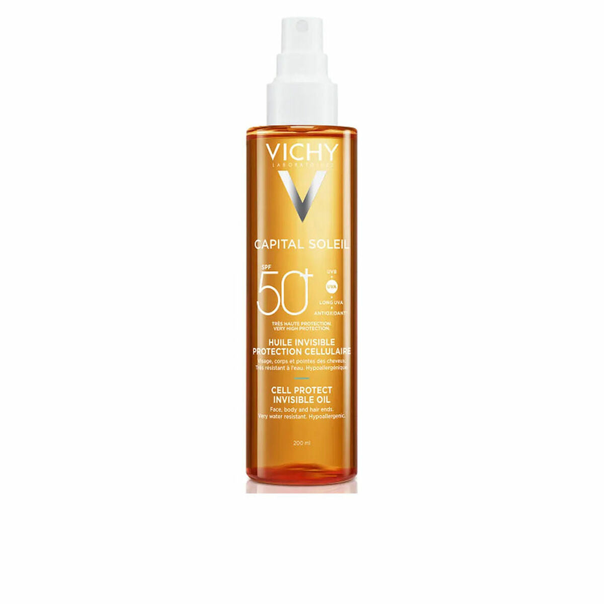 Zonnebrandolie Vichy Capital Soleil Spf 50 200 ml Onzichtbare