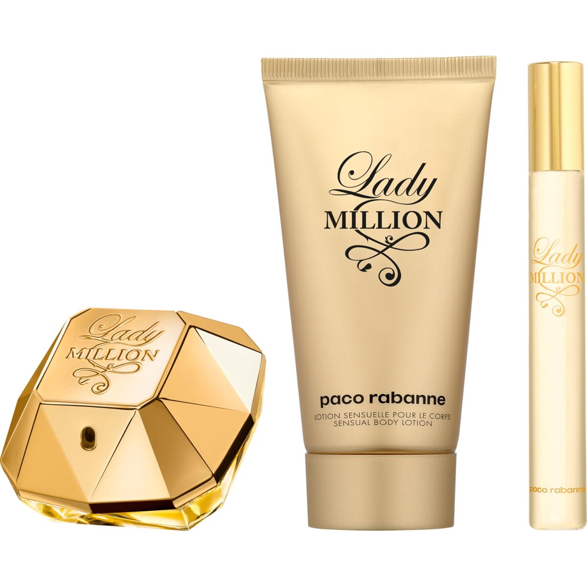 Parfumset voor Dames Paco Rabanne LADY MILLION EDP 3 Onderdelen