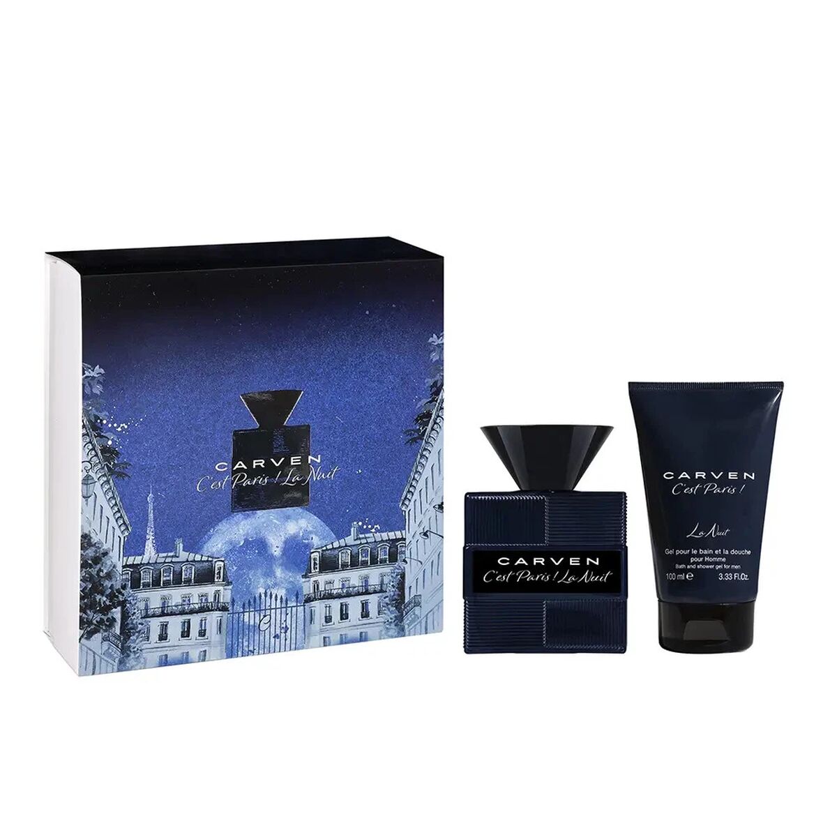 Parfumset voor Heren Carven C'EST PARIS la nuit 2 Onderdelen - Schoonheid, Parfums en geuren - Carven