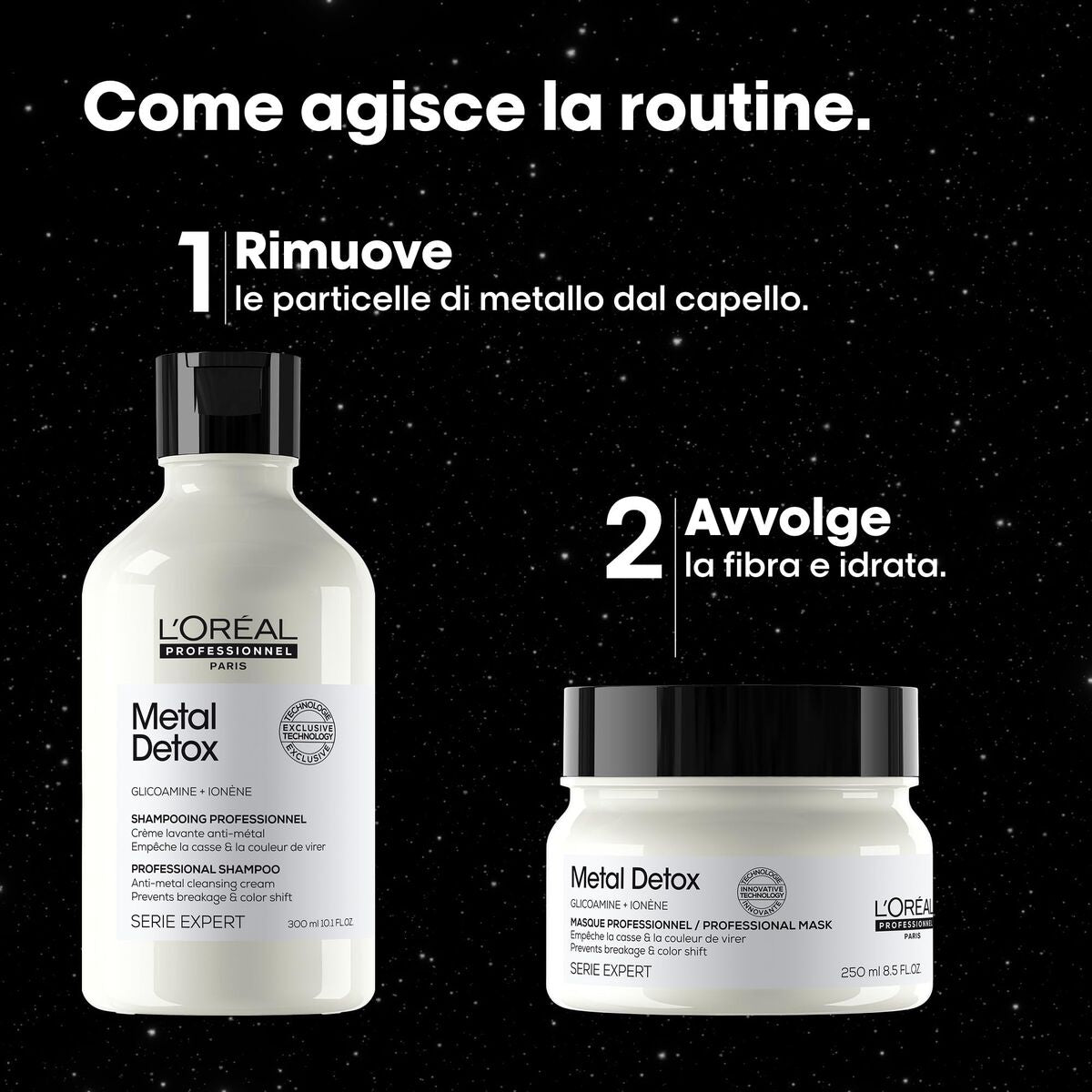 Kappersset L'Oreal Professionnel Paris METAL DETOX 2 Onderdelen