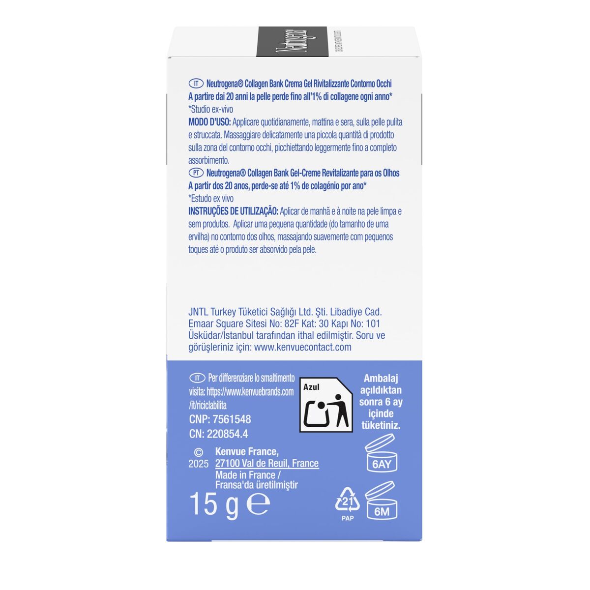 Oogcontour Neutrogena COLLAGEN BANK 15 ml