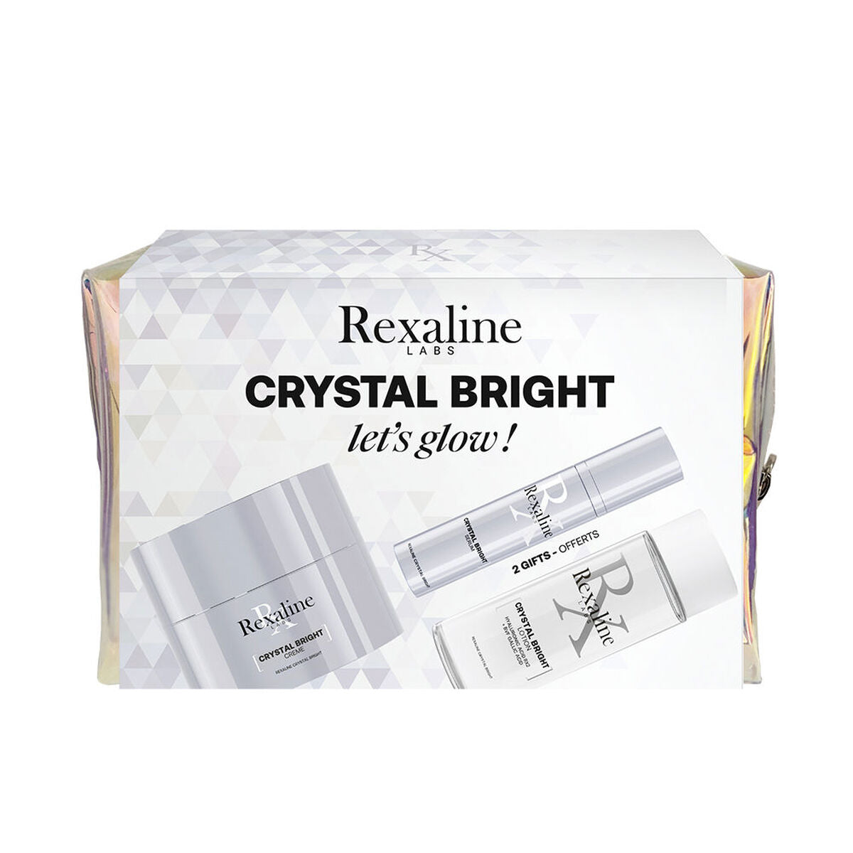 Cosmeticaset voor Dames Rexaline CRYSTAL BRIGHT 4 Onderdelen - Schoonheid, Huidverzorging - Rexaline