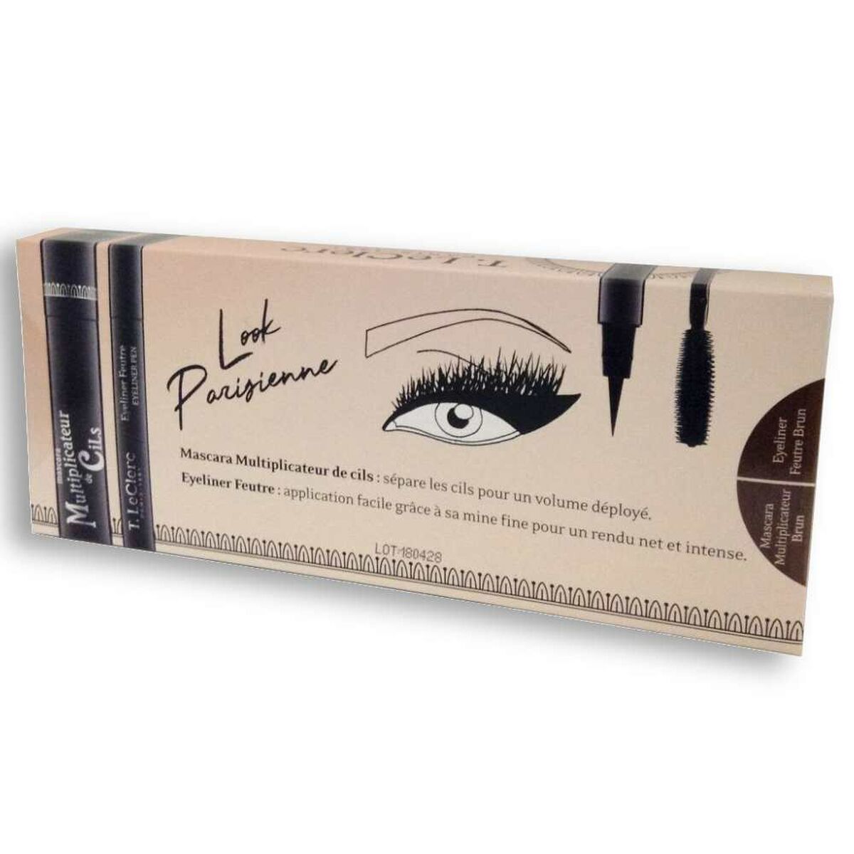 Oogmake - up LeClerc Look Parisienne 2 Onderdelen Nº 02 Brun - Schoonheid, Make - up - LeClerc