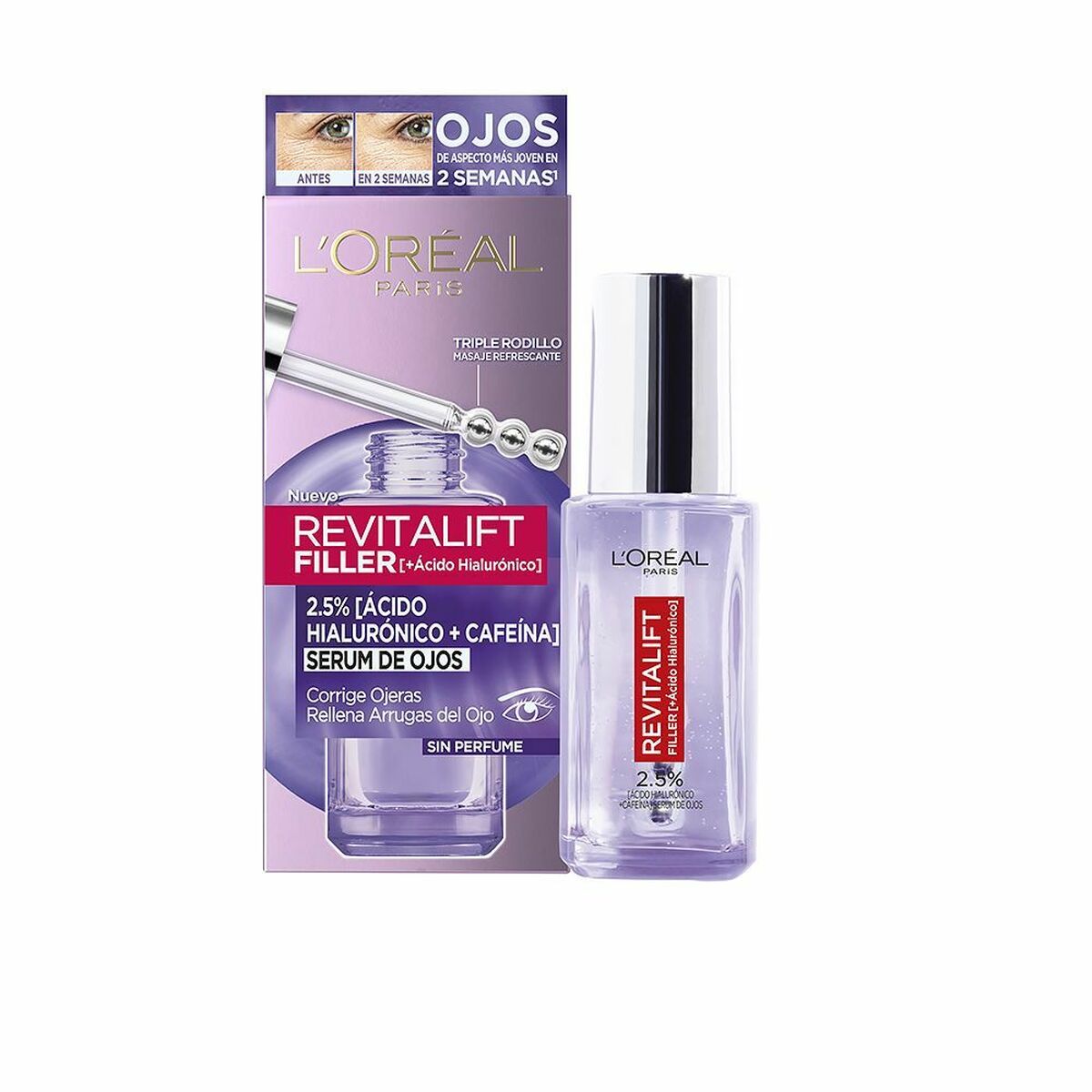 Oogcontour Serum L'Oreal Make Up Revitalift Filler 20 ml Anti Wallen Anti-Rimpel