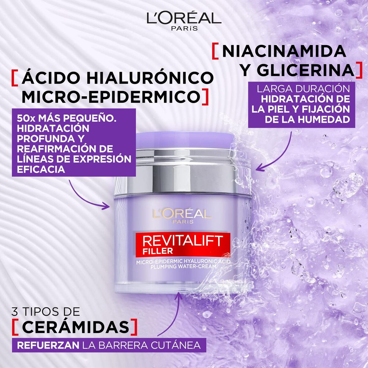 Verstevigende Crème L'Oreal Make Up Revitalift Filler 50 ml Gel - Schoonheid, Huidverzorging - L'Oreal Make Up