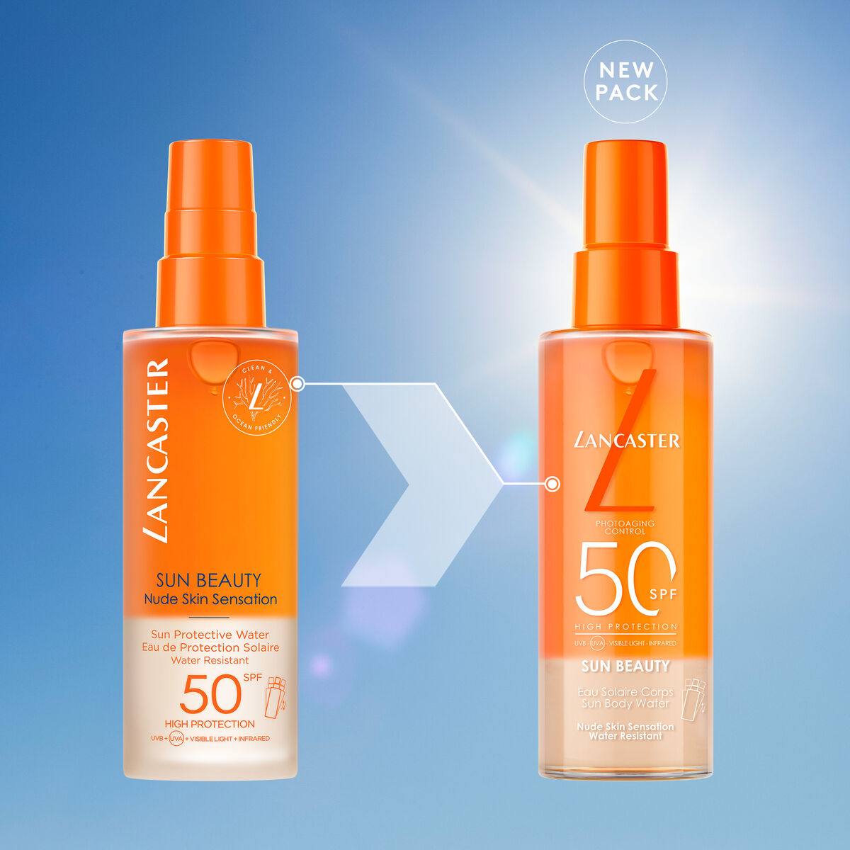 Zon Protector Spray Lancaster SUN BEAUTY Spf 50 150 ml