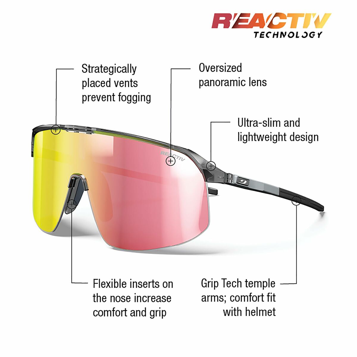 Zonnebril Julbo DENSITY Zwart