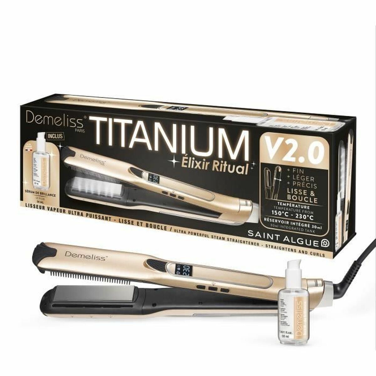 Stijltang Saint - Algue TITANIUM V2 ELIXIR RITUAL DEMELISS - Schoonheid, Haarverzorging - Saint - Algue