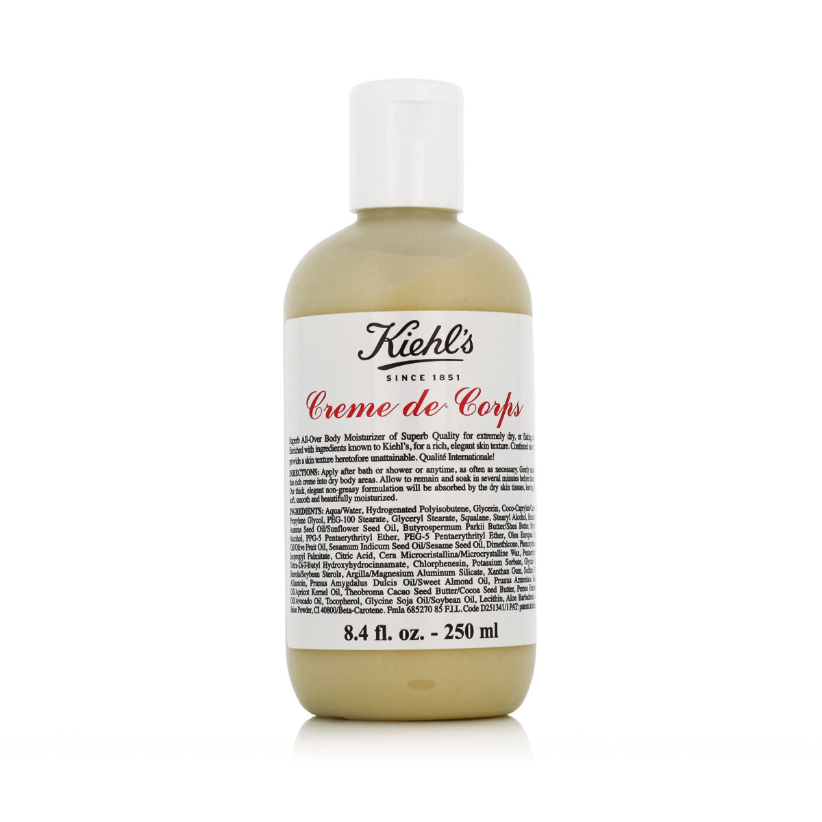 Vochtinbrengende Body Crème Kiehl's CREME DE CORPS 250 ml Cacaoboter