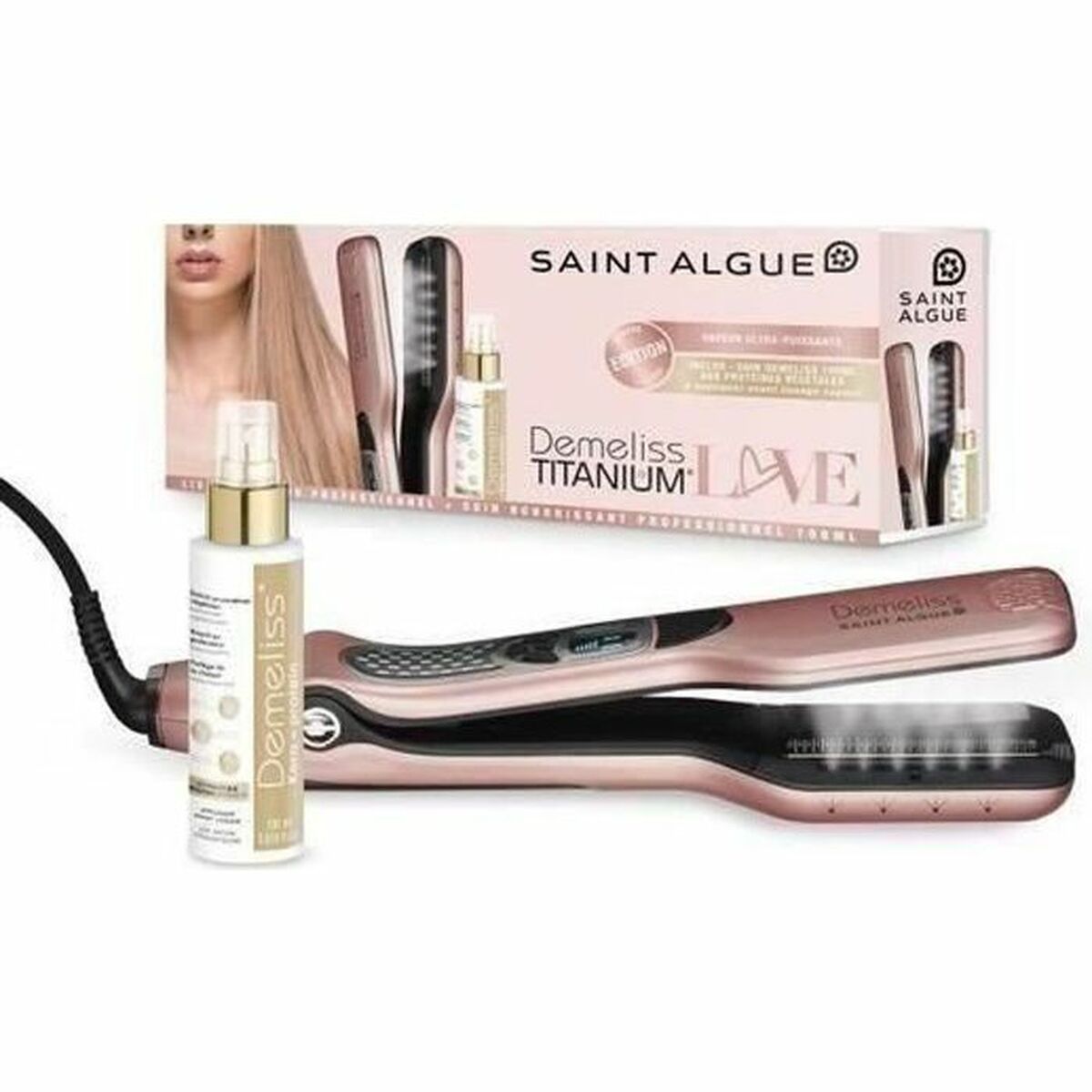 Stijltang Saint - Algue Demeliss TITANIUM Love Edition 85 W Roze - Schoonheid, Haarverzorging - Saint - Algue