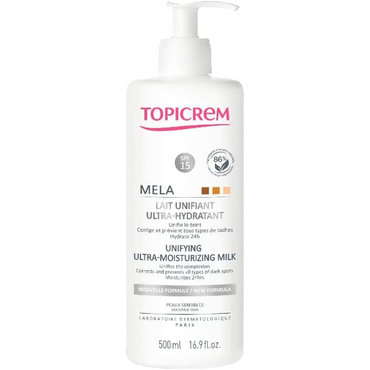 Vochtinbrengende Lichaamsmelk Topicrem Mela Anti - vlek 500 ml - Schoonheid, Huidverzorging - Topicrem