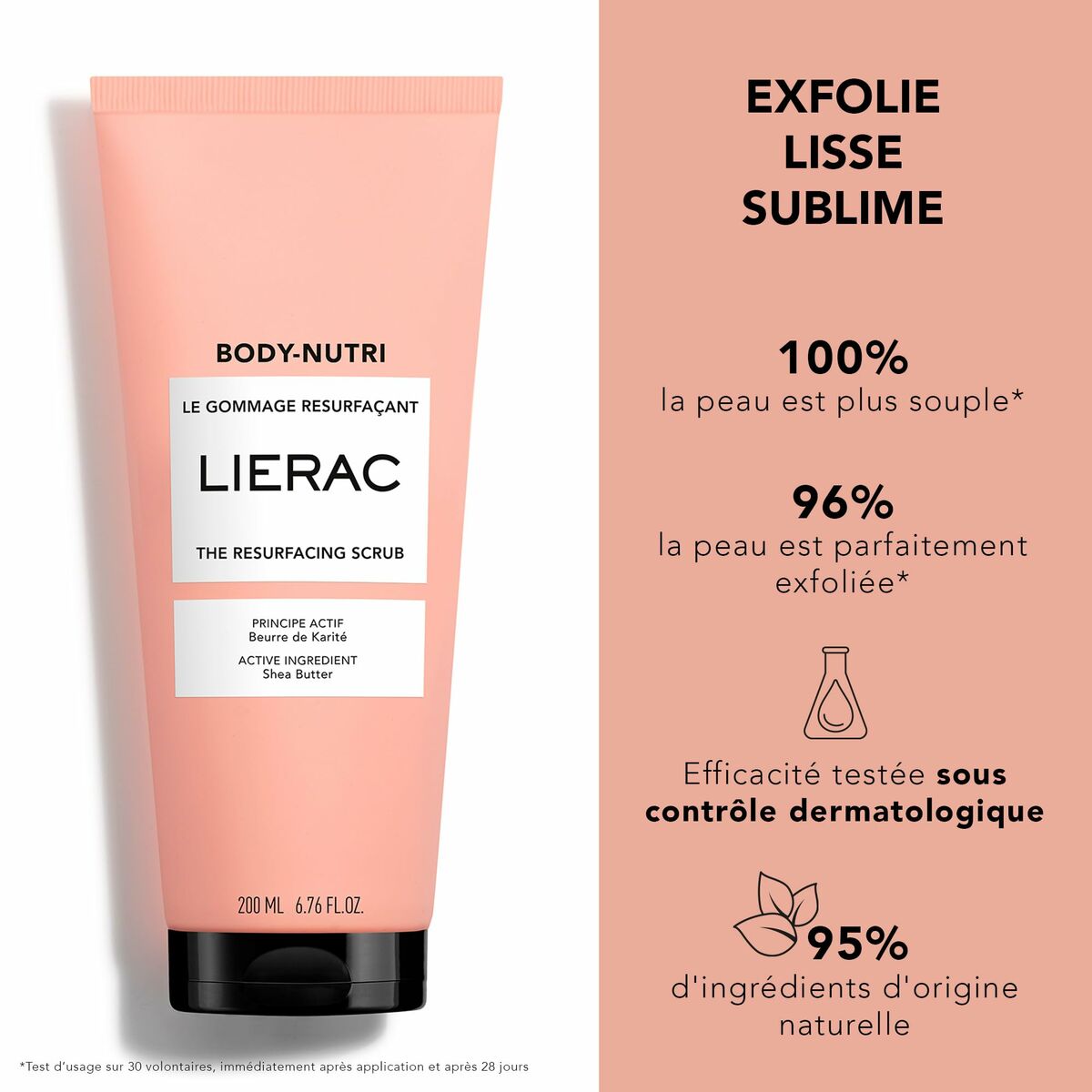 Lichaam Exfoliator Lierac BODY - NUTRI 200 ml Regenererend - Schoonheid, Huidverzorging - Lierac