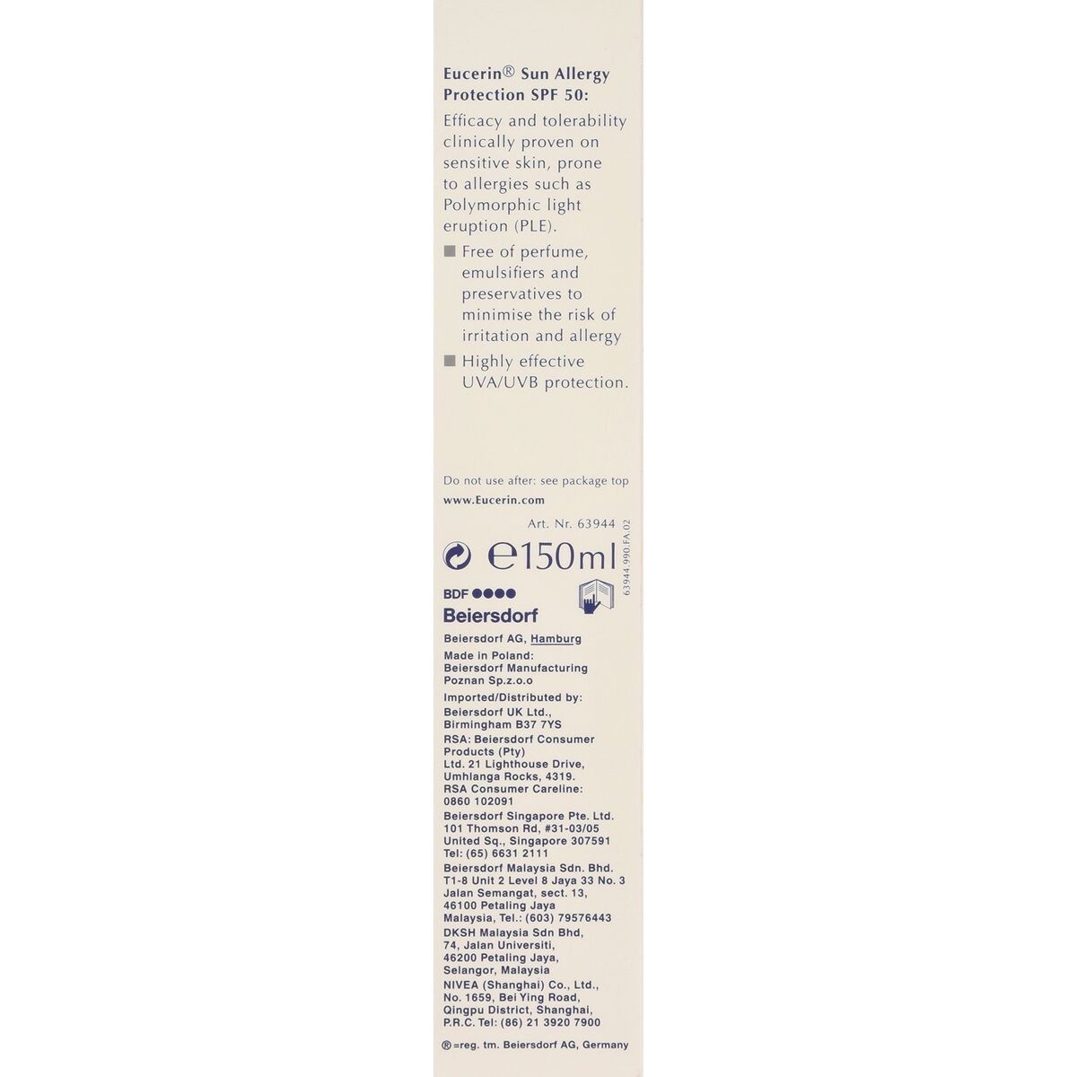 Gezichtszonnecrème Eucerin 3856515 Spf 50 - Schoonheid, Huidverzorging - Eucerin