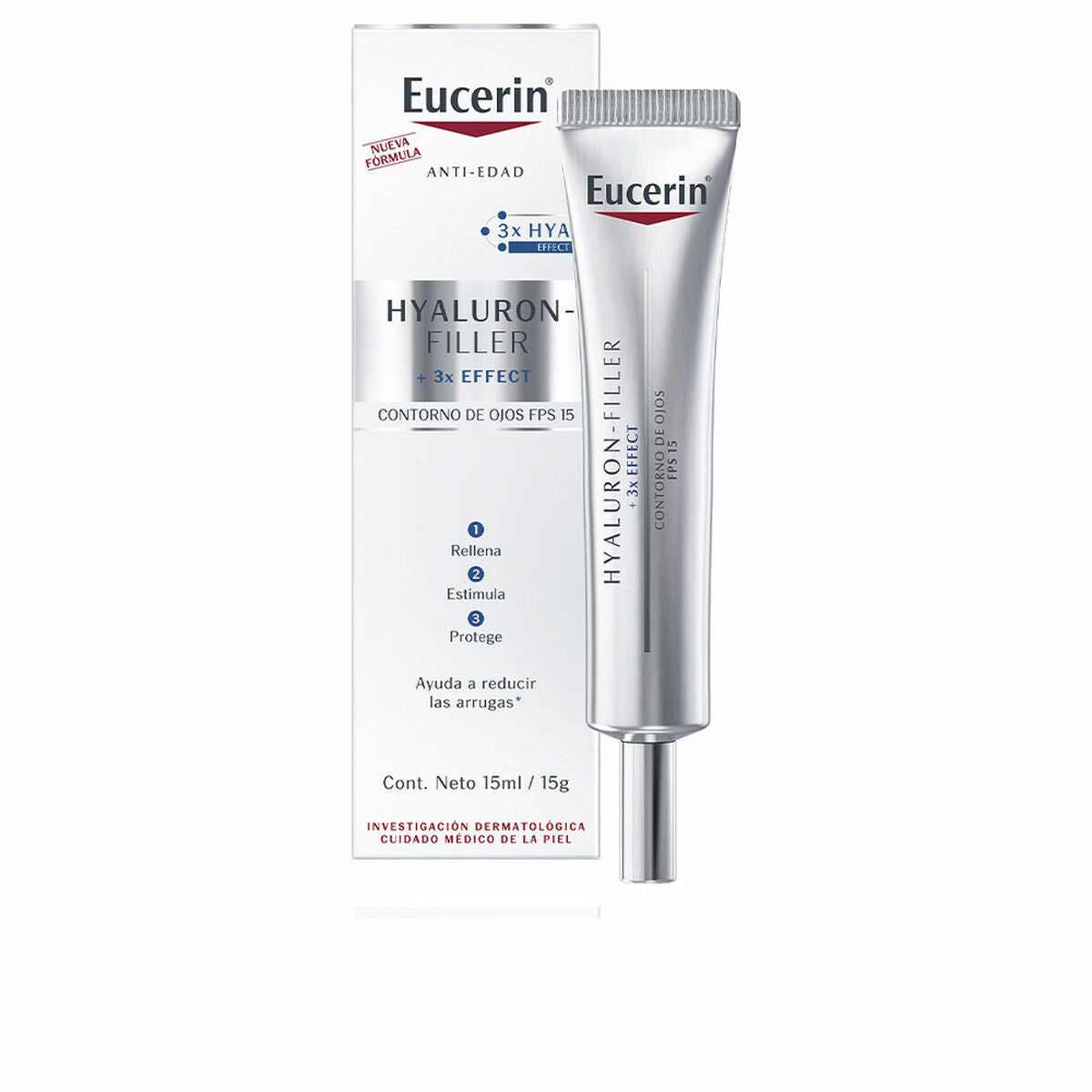 Anti - Veroudering Crème voor Ooggebied Eucerin Hyaluron Filler 15 ml - Schoonheid, Huidverzorging - Eucerin