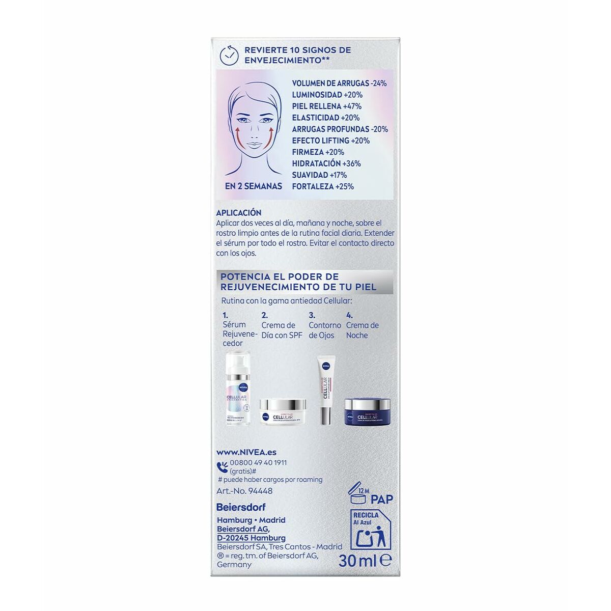 Gezichtsserum Nivea NIVEA CELLULAR 30 ml - Schoonheid, Huidverzorging - Nivea