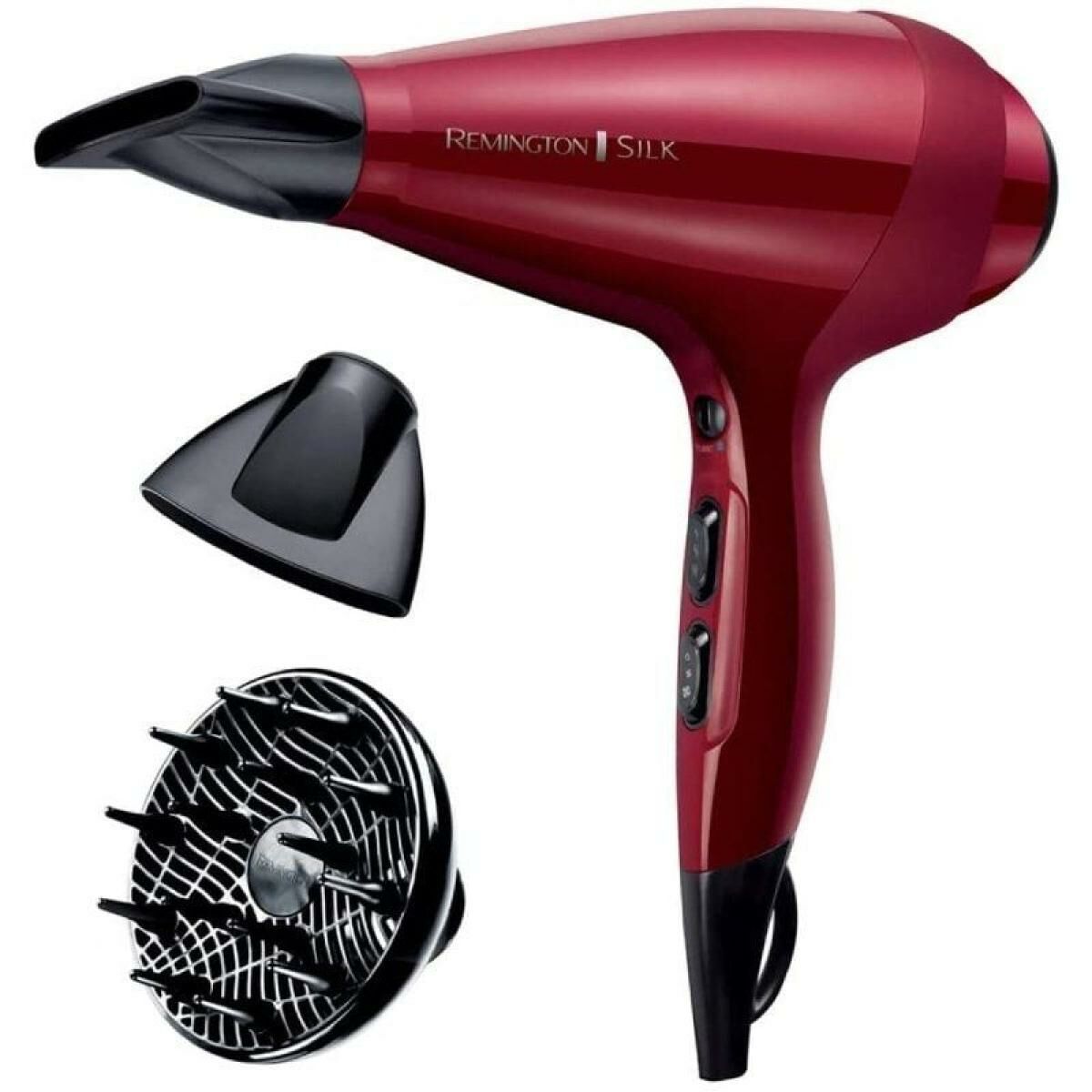 Föhn Remington T|Studio Silk Rood 2400 W - Schoonheid, Haarverzorging - Remington