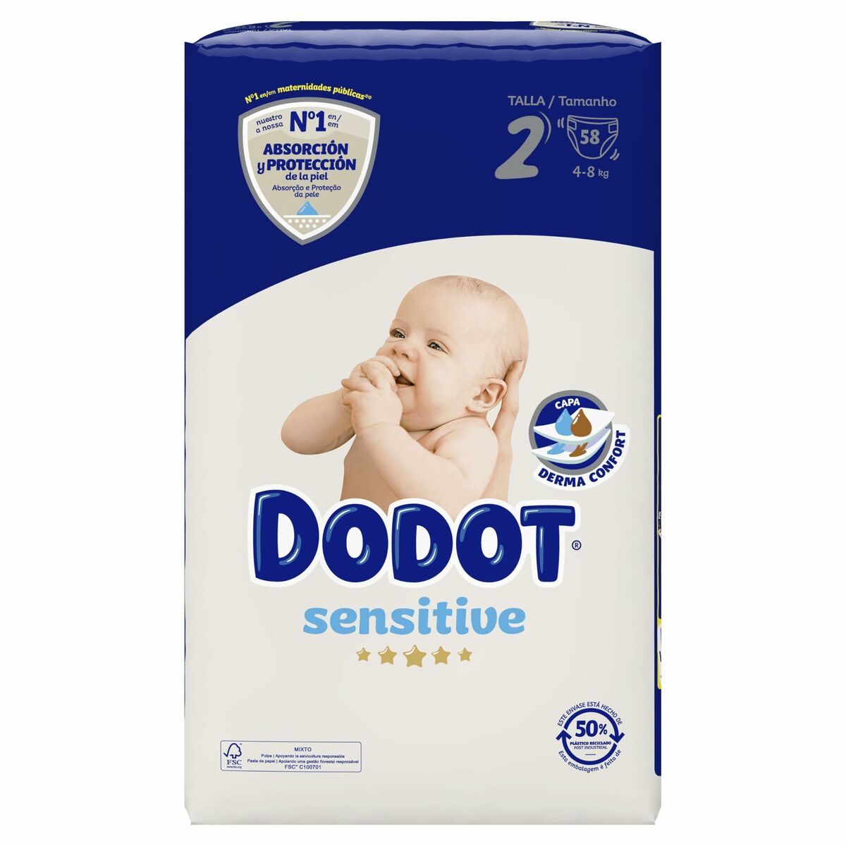 Gezichtszonnecrème Dodot DODOT SENSITIVE (58 Stuks)