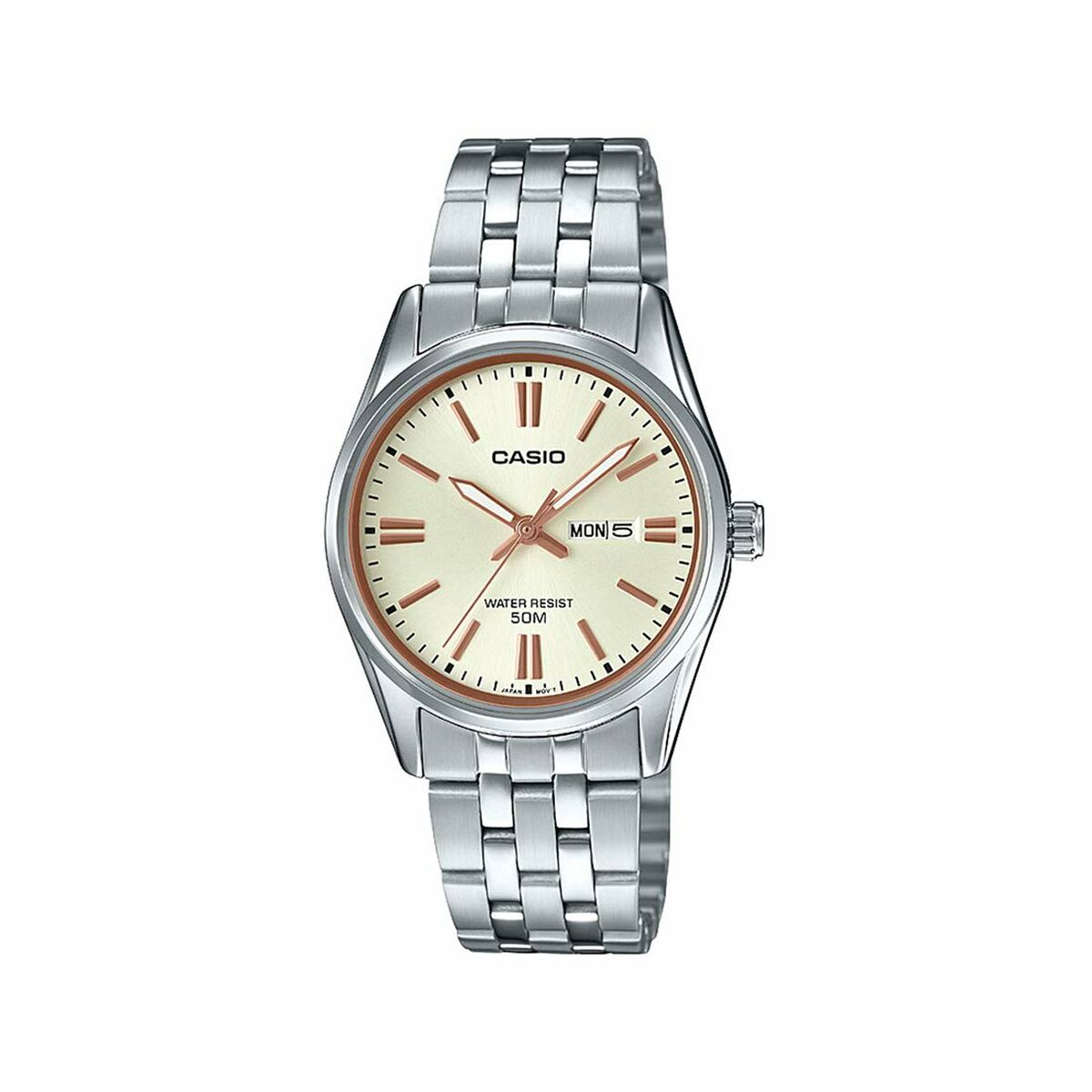 Horloge Dames Casio LADY DAY & DATE - CHAMPAGNE (Ø 30 mm)
