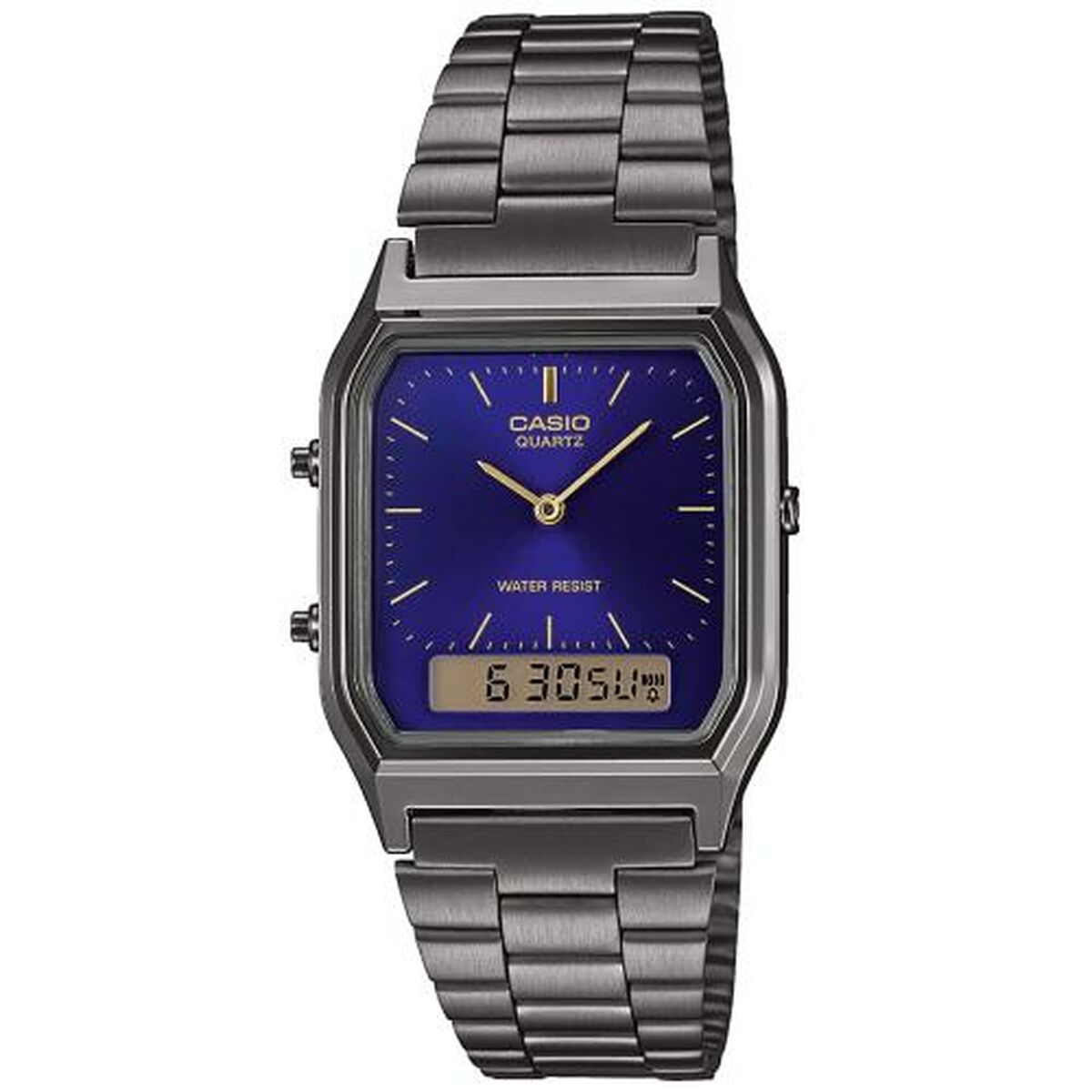 Horloge Heren Casio AQ-230EGG-2AEF Zwart Zilverkleurig