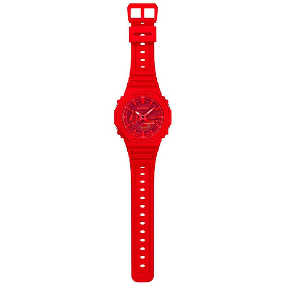 Casio GA - 2100 - 4AER Uniseks Horloge - Rood Multifunctioneel - Klokken, Unisex voor volwassenen - Casio