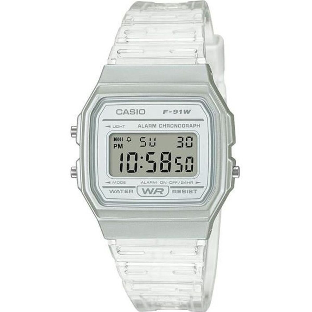 Activiteit armband Casio F-91WS-7EF Wit Grijs