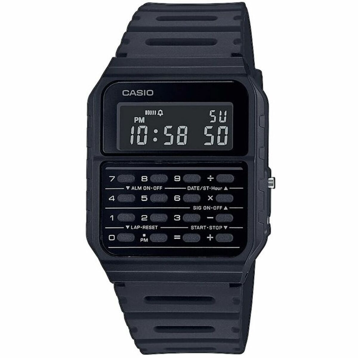 Horloge Uniseks Casio CALCULATOR Zwart