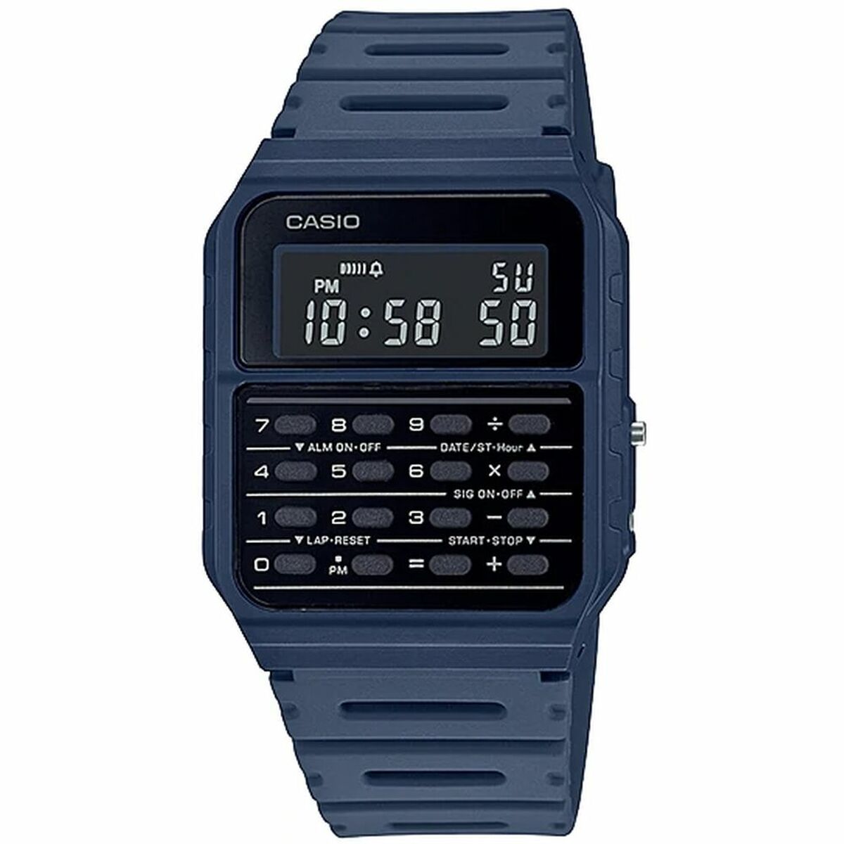 Horloge Uniseks Casio CALCULATOR Blauw Zwart (Ø 35 mm)