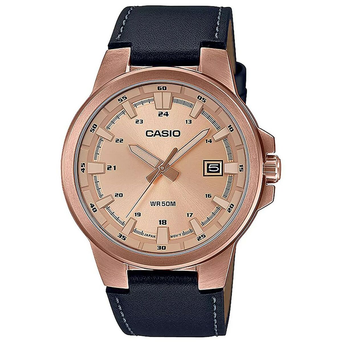 Horloge Heren Casio 3D - LEATHER, ROSE GOLD ***SPECIAL PRICE*** Bruin (Ø 41,5 mm) - Klokken, Heren - Casio