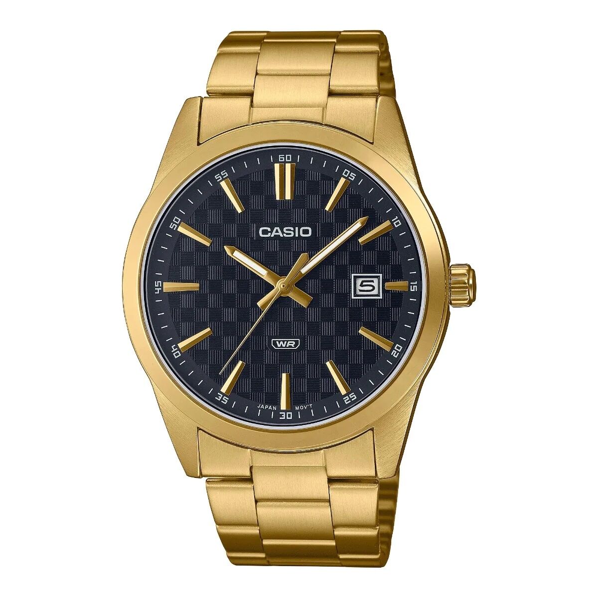 Horloge Heren Casio DATE CARBON LOOK DIAL - GOLD SERIE - BLACK (Ø 41 mm) - Klokken, Heren - Casio