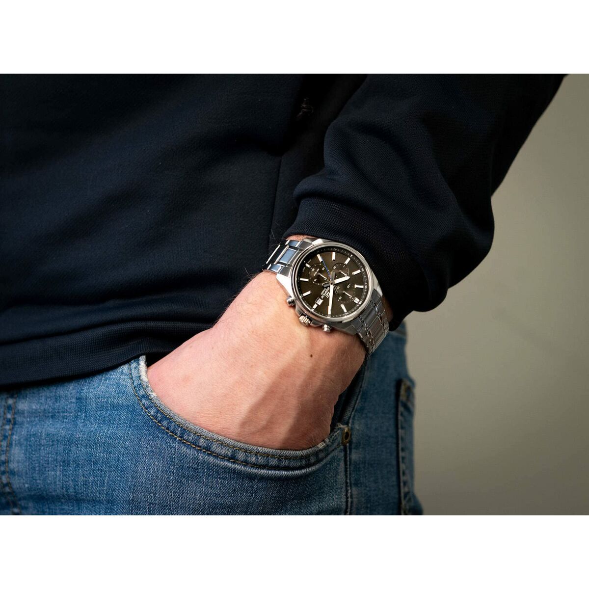 Horloge Heren Casio Bruin Zilverkleurig