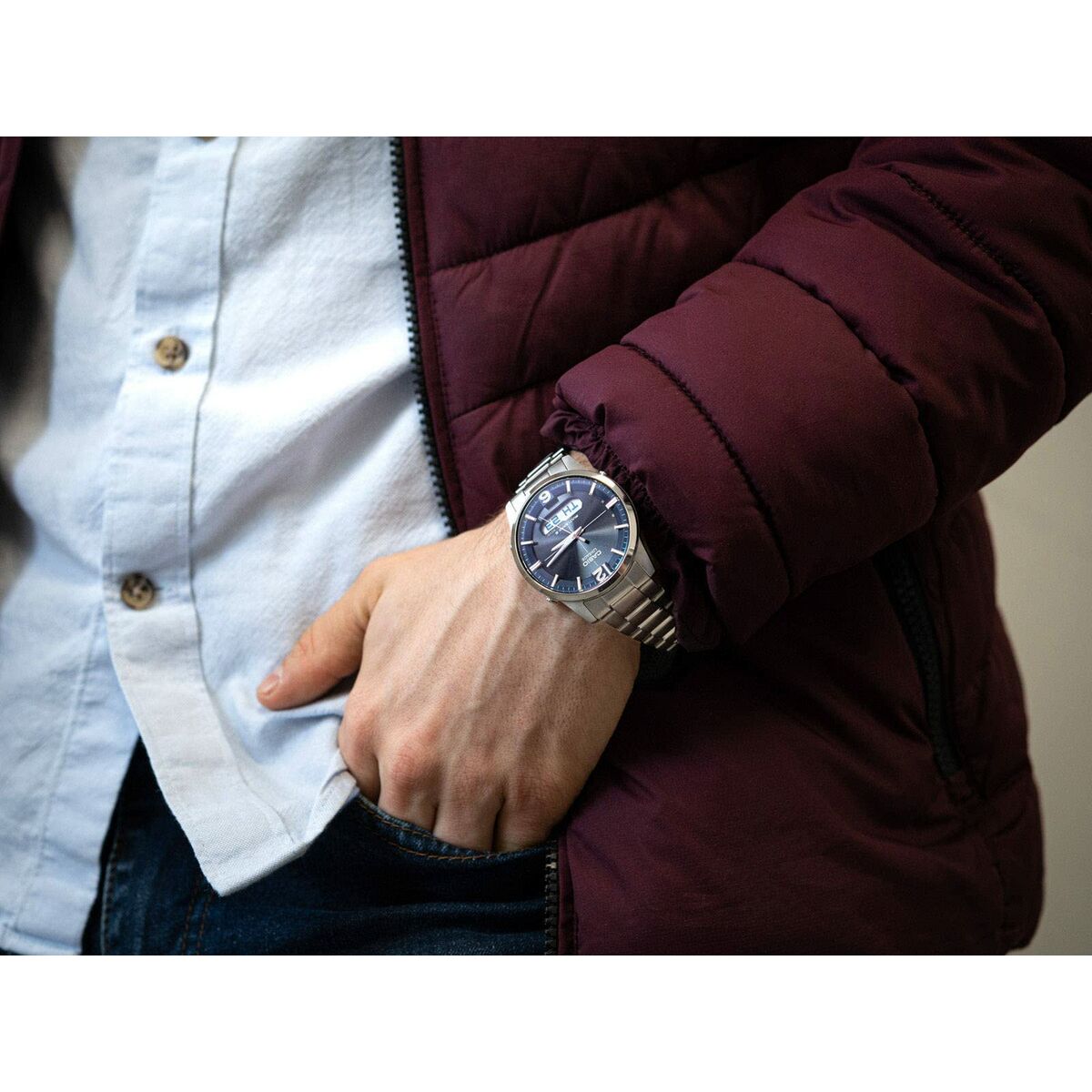 Horloge Heren Casio Zilverkleurig (Ø 40 mm)