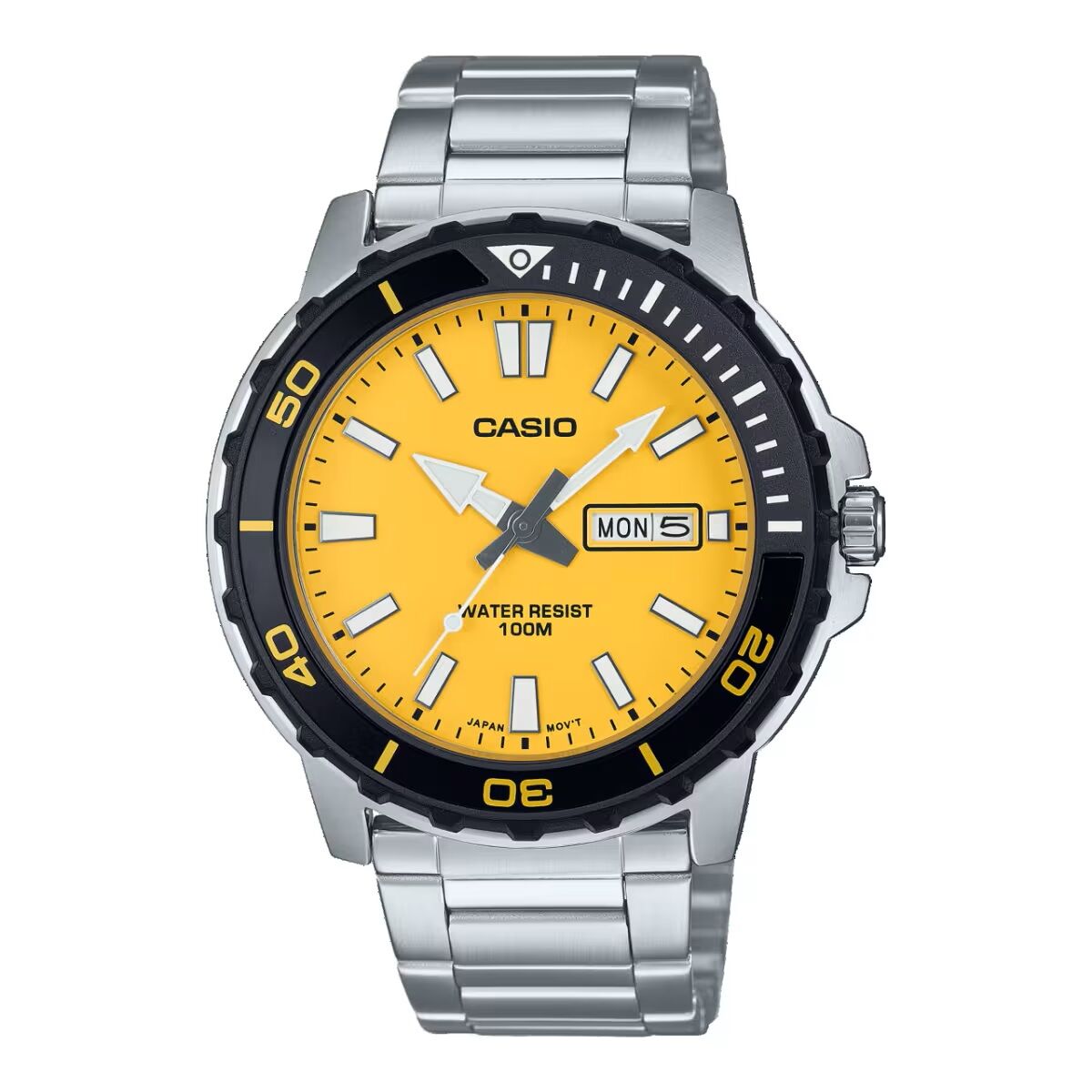 Horloge Heren Casio DIVER Geel Zilverkleurig - Klokken, Heren - Casio